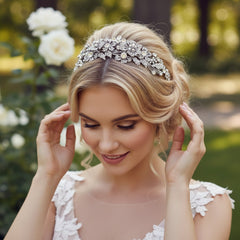 ELITE COLLECTION - Enchanting Pearl Tiara - Tiara 12 (SILVER)