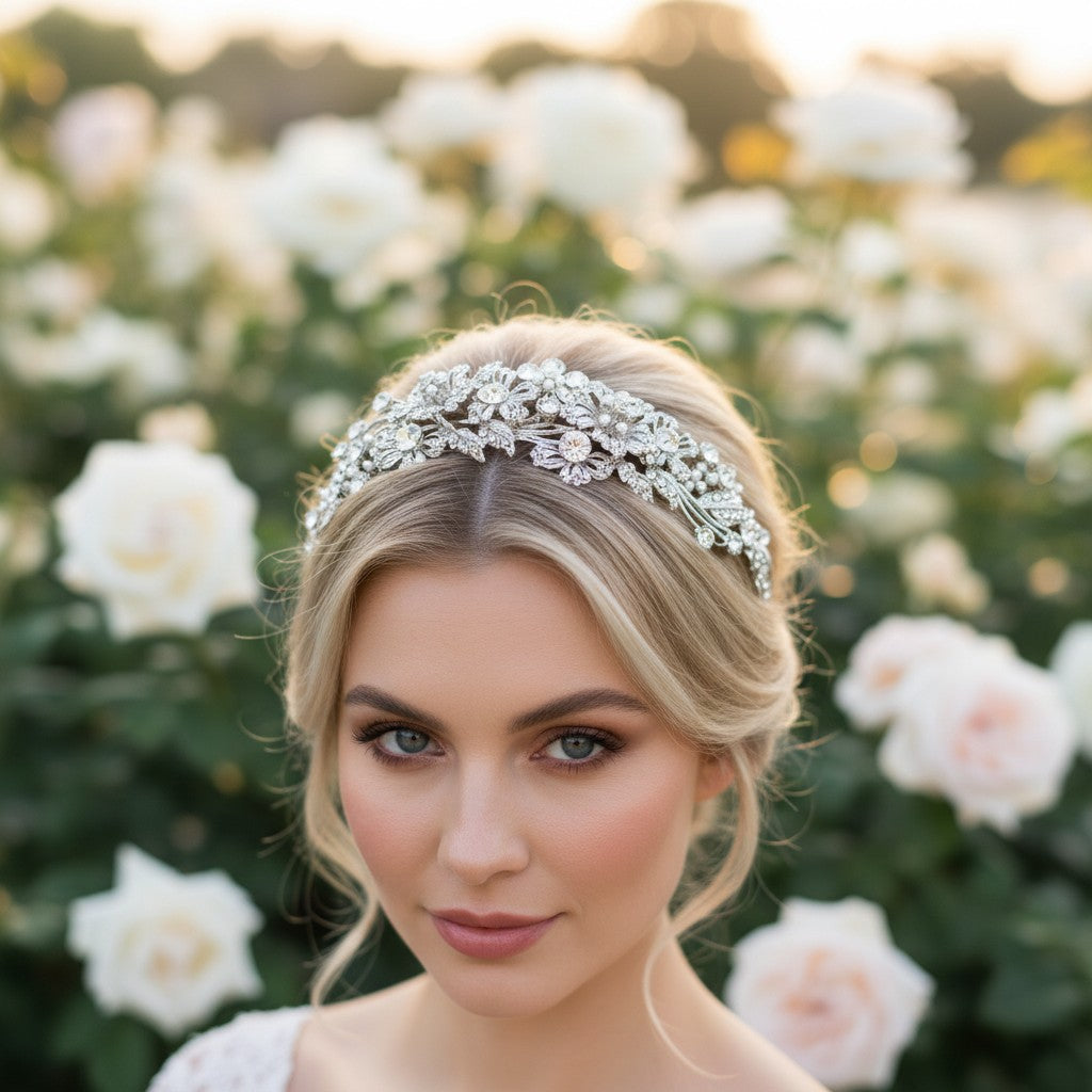ELITE COLLECTION - Enchanting Pearl Tiara - Tiara 12 (SILVER)