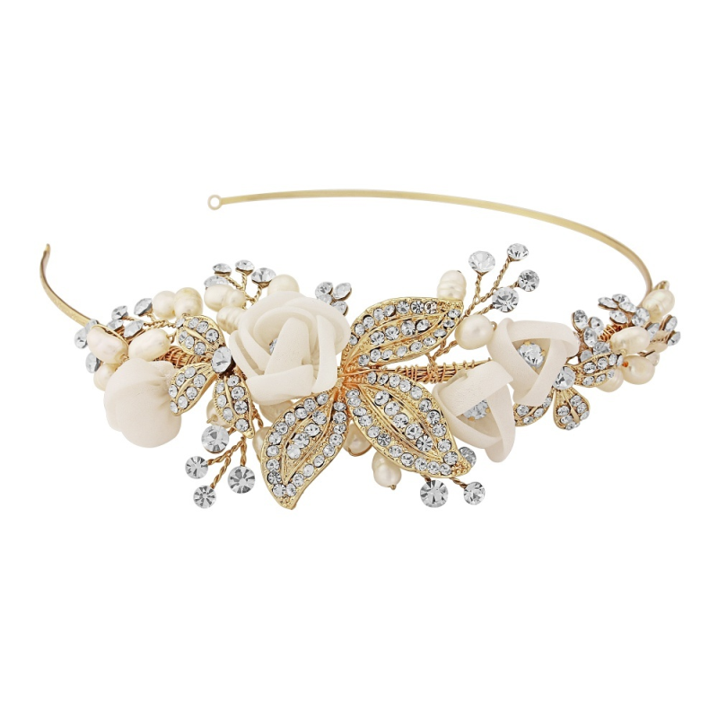 Clara Romantic Headband GOLD - SASSB - HDB6