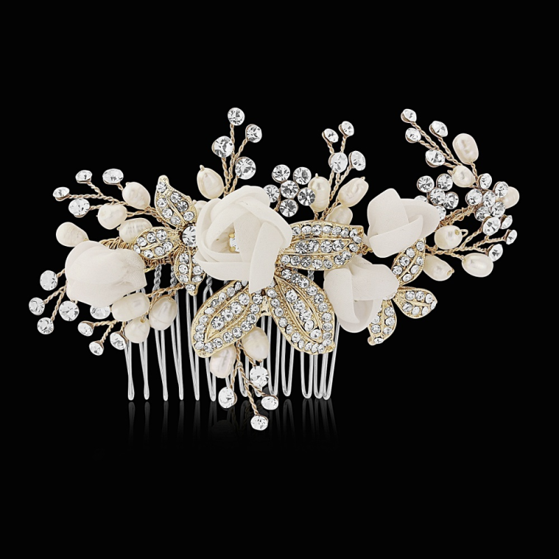 Freya Luxe Hair Comb (Gold) - SassB HC22