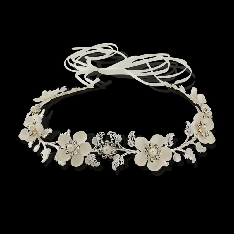 SASSB Collection - Opulence Floral Hairvine  HP136 (Silver)