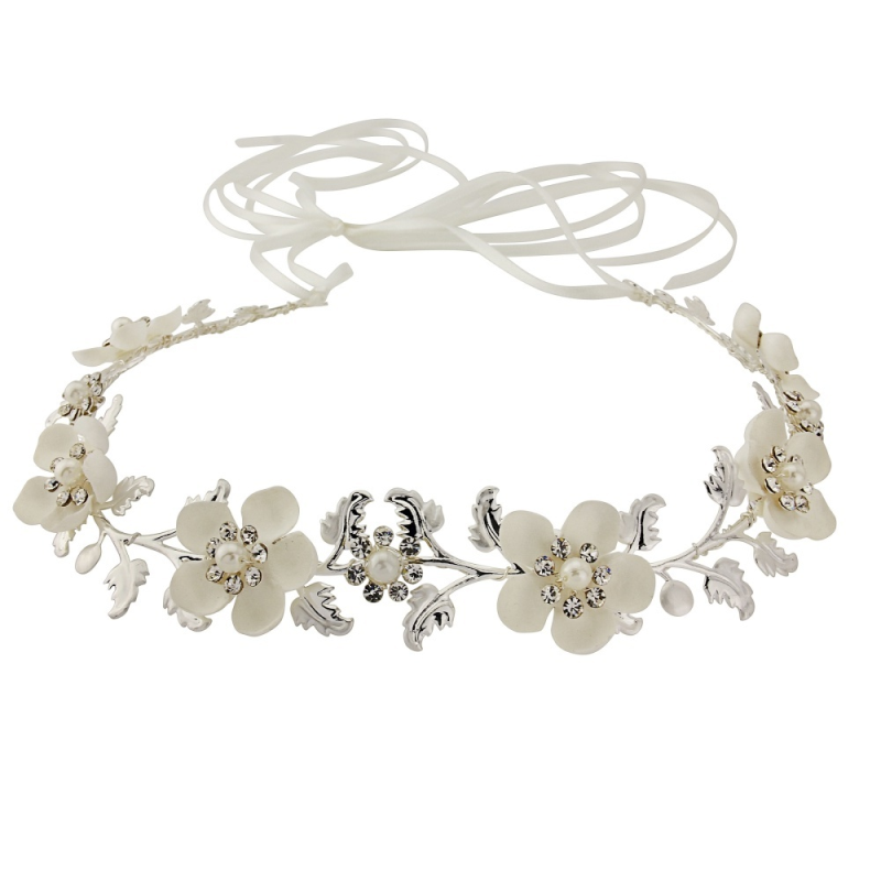 SASSB Collection - Opulence Floral Hairvine  HP136 (Silver)