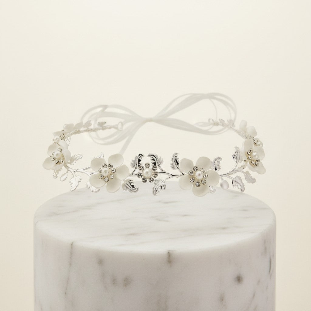 SASSB Collection - Opulence Floral Hairvine  HP136 (Silver)