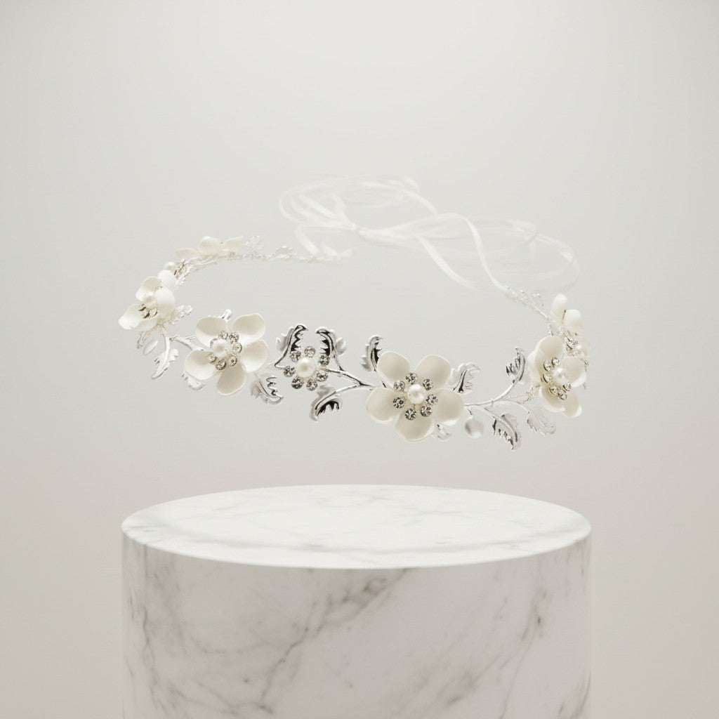 SASSB Collection - Opulence Floral Hairvine  HP136 (Silver)