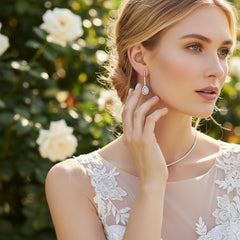 Cubic Zirconia Collection - Vintage Inspired Earrings - CZER386)