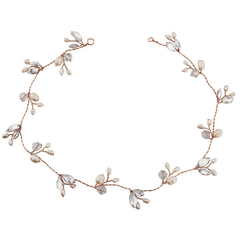 Chic Freshwater Pearl Hairvine - ROSE GOLD SASSB