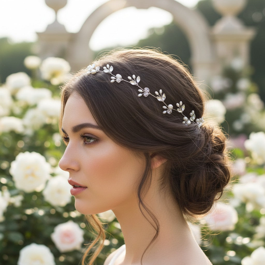 Chic Freshwater Pearl Hairvine - ROSE GOLD SASSB