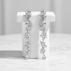 Cubic Zirconia Collection - Starlet Chandelier Earrings - CZER387