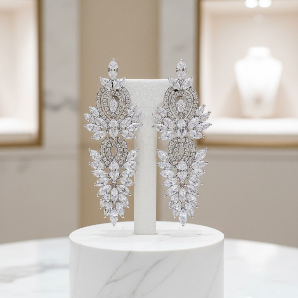 Cubic Zirconia Collection - Crystal Lush Earrings - CZER388