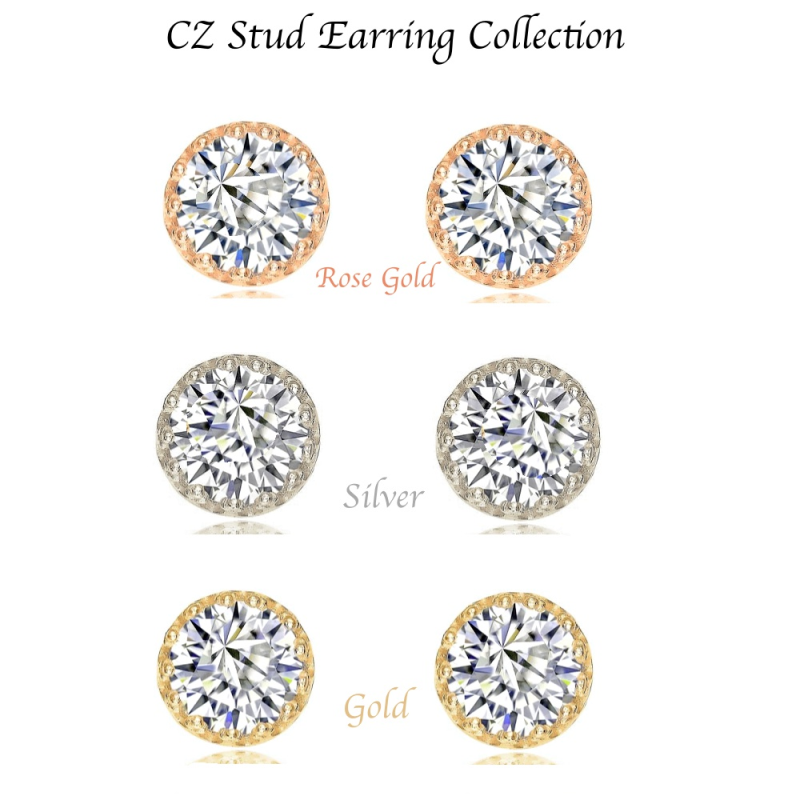 CZ Stud Earring Collection