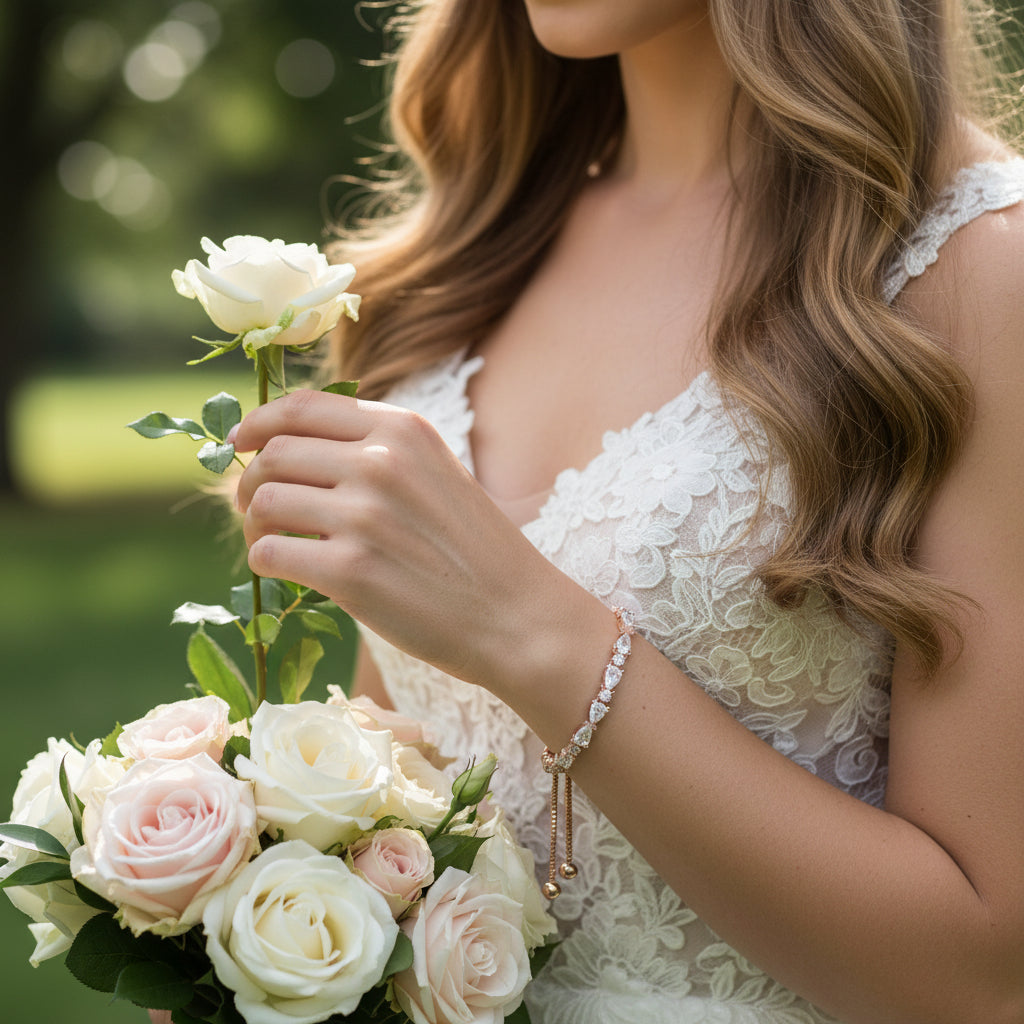 Chic CZ Bracelet - Rose Gold - Adjustable (CZBRA21)