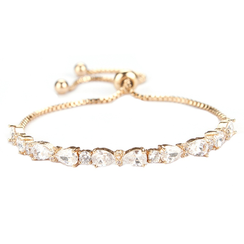 Chic CZ Bracelet - Gold - Adjustable (CZBRA21)
