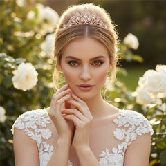 PRECIOUS CRYSTAL TIARA COMB - CLEAR (S-TIARA 1) ROSE GOLD