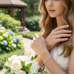 Dainty CZ Bracelet -Rose Gold - Adjustable (CZBRA22)