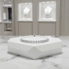 Dainty CZ Bracelet -Clear Crystal - Adjustable (CZBRA22)