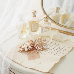 Vera Pearl Hair Comb - SASSB -ROSE GOLD (HC11)