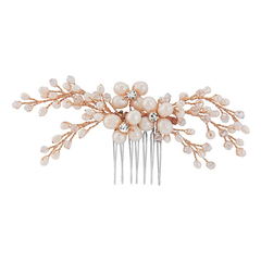 NITA Freshwater Pearl Comb - ROSE GOLD HC25 - SASSB