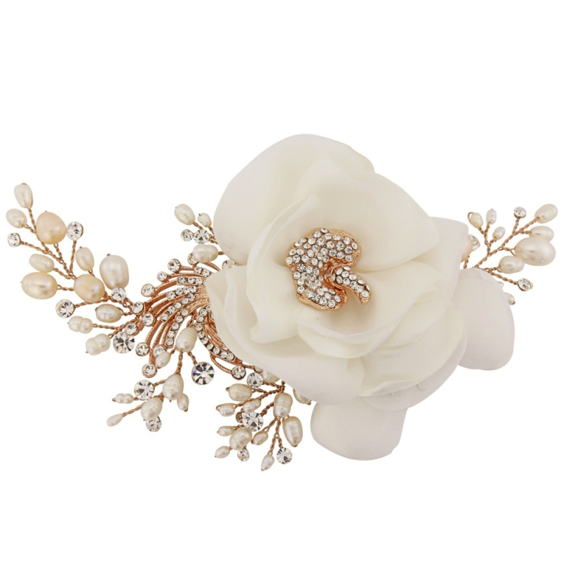 Miriam Wedding Headpiece - Rose Gold HP-12- SASSB