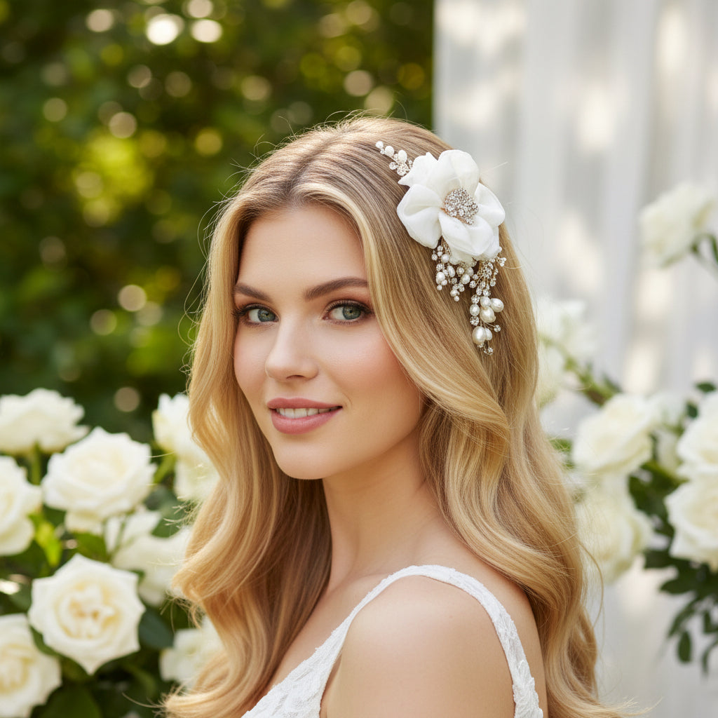 Miriam Wedding Headpiece - Rose Gold HP-12- SASSB