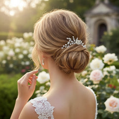 Athena Collection - Classic Hair Pins - Ivory (Silver) PIN22