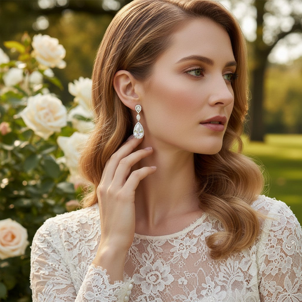 CUBIC ZIRCONIA COLLECTION - CRYSTAL SPLENDOUR EARRINGS - CZER393