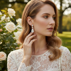 CUBIC ZIRCONIA COLLECTION - CRYSTAL SPLENDOUR EARRINGS - CZER393