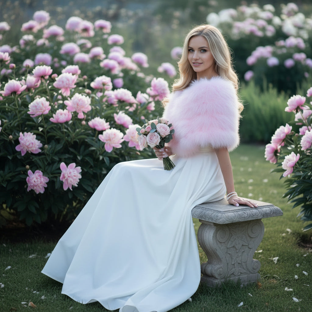 MARABOU FEATHER WRAP - CANDY FLOSS PINK (SG5)