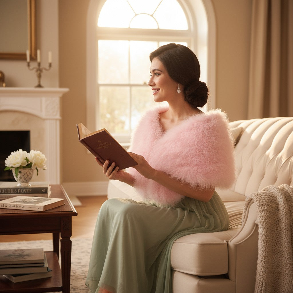 MARABOU FEATHER WRAP - CANDY FLOSS PINK (SG5)
