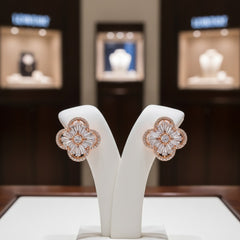 CUBIC ZIRCONIA COLLECTION - GATSBY GLAM EARRINGS - CZER398 ROSE GOLD