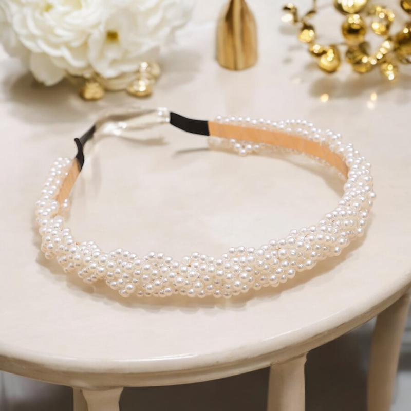 ATHENA COLLECTION - PEARLIE HEADBAND - GOLD - AHB206