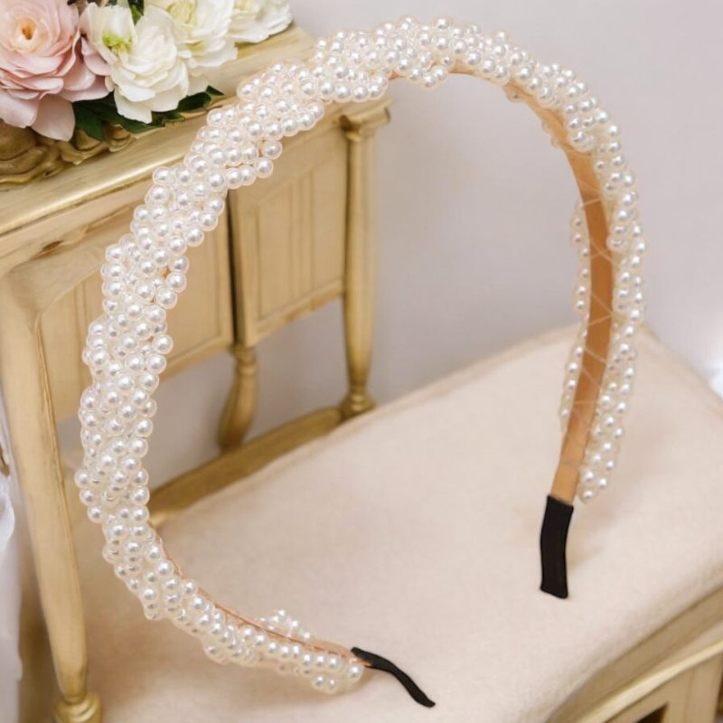 ATHENA COLLECTION - PEARLIE HEADBAND - GOLD - AHB206