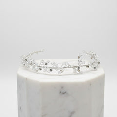 ELIZA - VINTAGE GARLAND HEADBAND -HDB42  SASSB (SILVER)