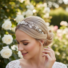 JASMINE - ROMANTIC VINE HEADPIECE -HP10  SASSB (SILVER)
