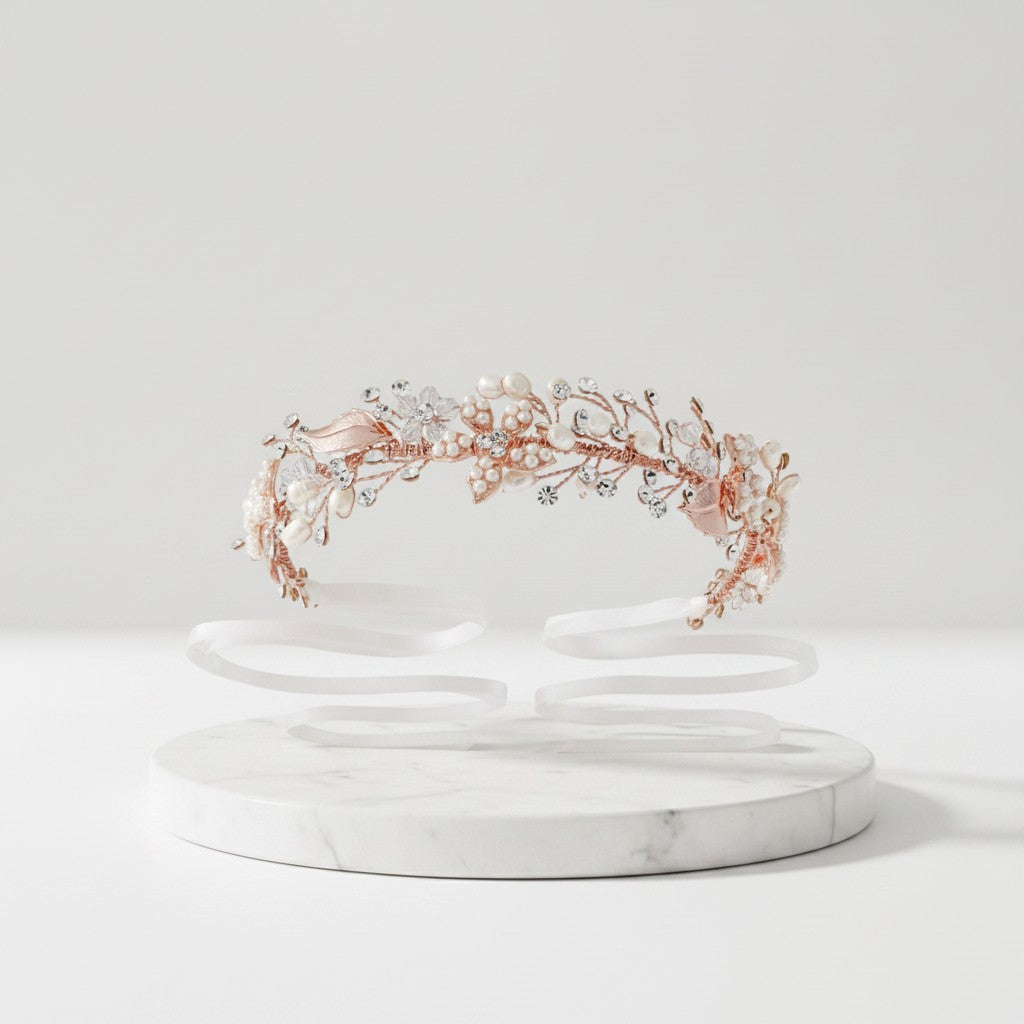 JASMINE - ROMANTIC VINE HEADPIECE - SASSB (ROSE GOLD)