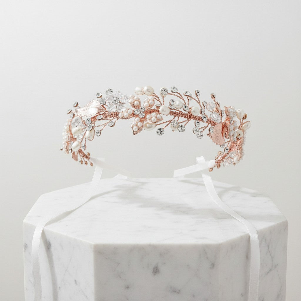 JASMINE - ROMANTIC VINE HEADPIECE - SASSB (ROSE GOLD)