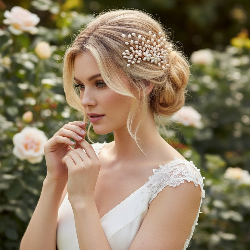 ATHENA COLLECTION - PEARL ROMANCE COLLECTION - Rose Gold (PIN33)