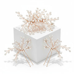 ATHENA COLLECTION - PEARL ROMANCE COLLECTION - Rose Gold (PIN33)