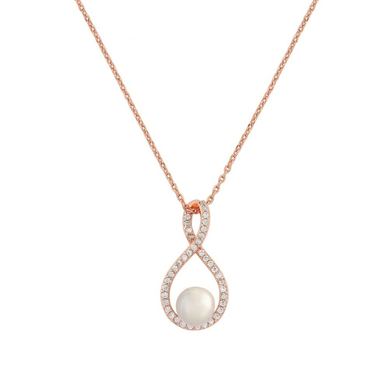 CUBIC ZIRCONIA COLLECTION - EXQUISITE NECKLACE (NK2) ROSE GOLD
