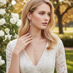 CUBIC ZIRCONIA COLLECTION - DAINTY SPARKLE NECKLACE - CZNK40
