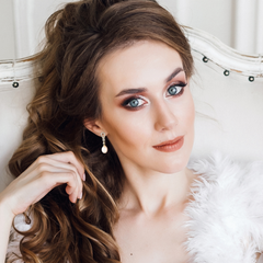 CZ COLLECTION - DECO DIVINE PEARL EARRINGS - CZER400