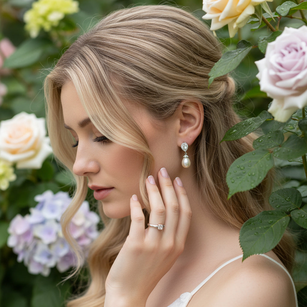 CUBIC ZIRCONIA COLLECTION - CLIP ON - SHIMMER EARRINGS - CZER404