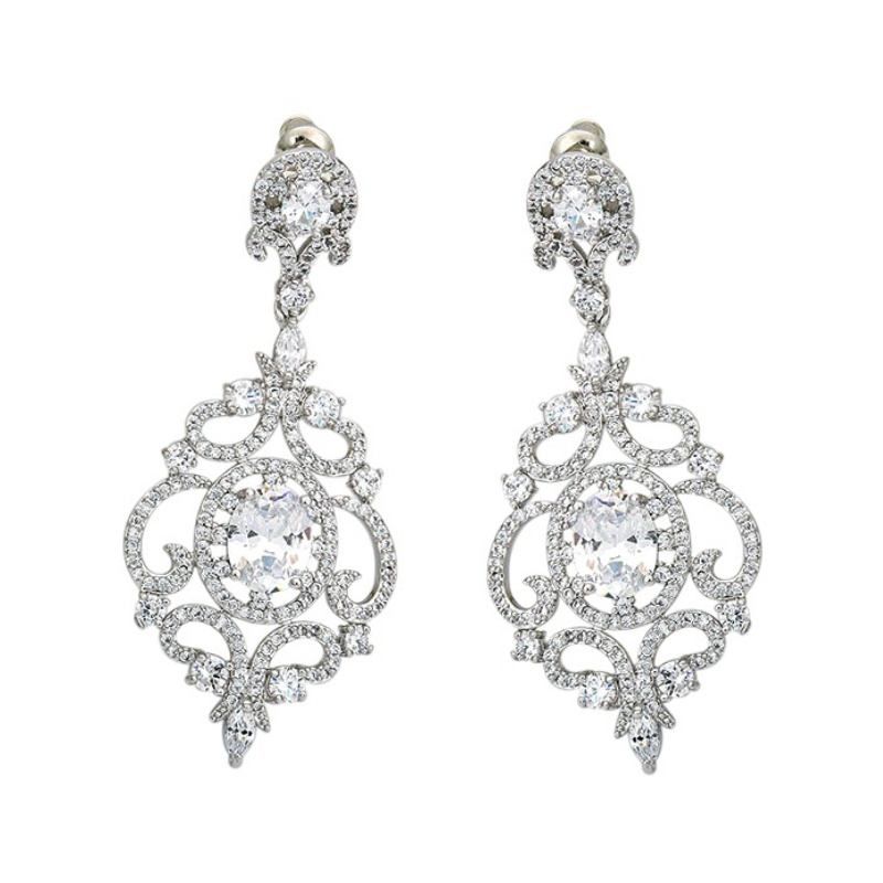 CUBIC ZIRCONIA COLLECTION -  STARLET'S CRYSTAL TREASURE EARRINGS - CZER410