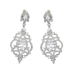 CUBIC ZIRCONIA COLLECTION -  STARLET'S CRYSTAL TREASURE EARRINGS - CZER410