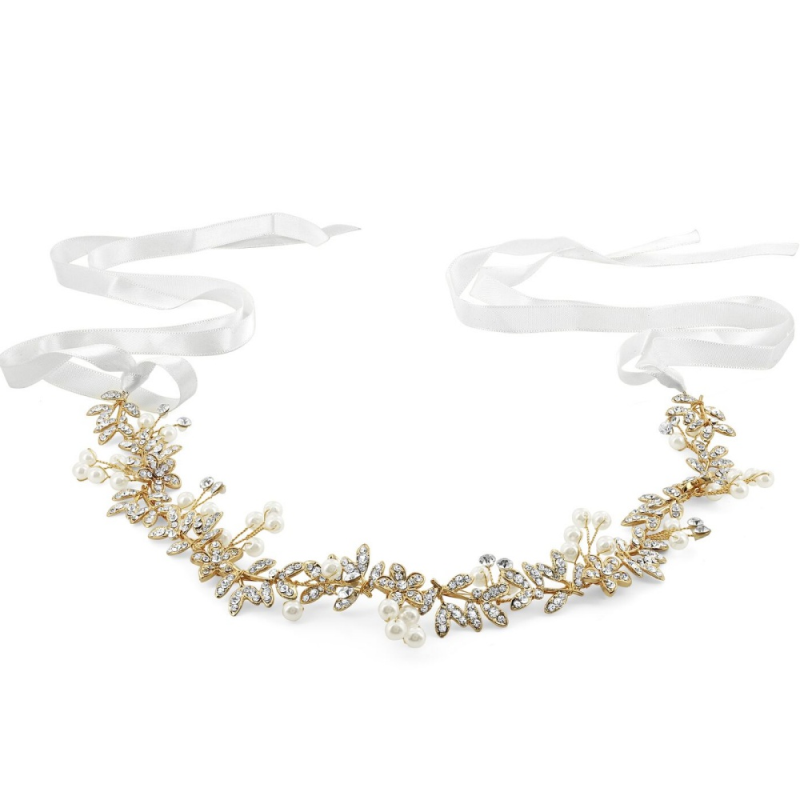 ATHENA COLLECTION - CRYSTAL STARLET HAIRVINE- HP142 GOLD