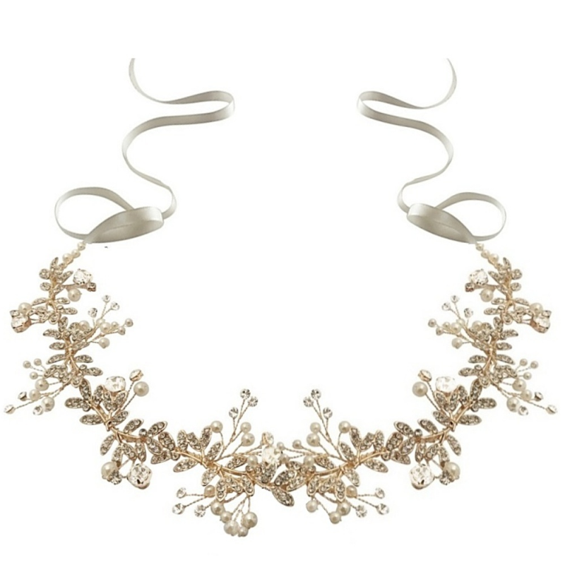 ATHENA COLLECTION - CRYSTAL STARLET HAIRVINE- HP142 GOLD