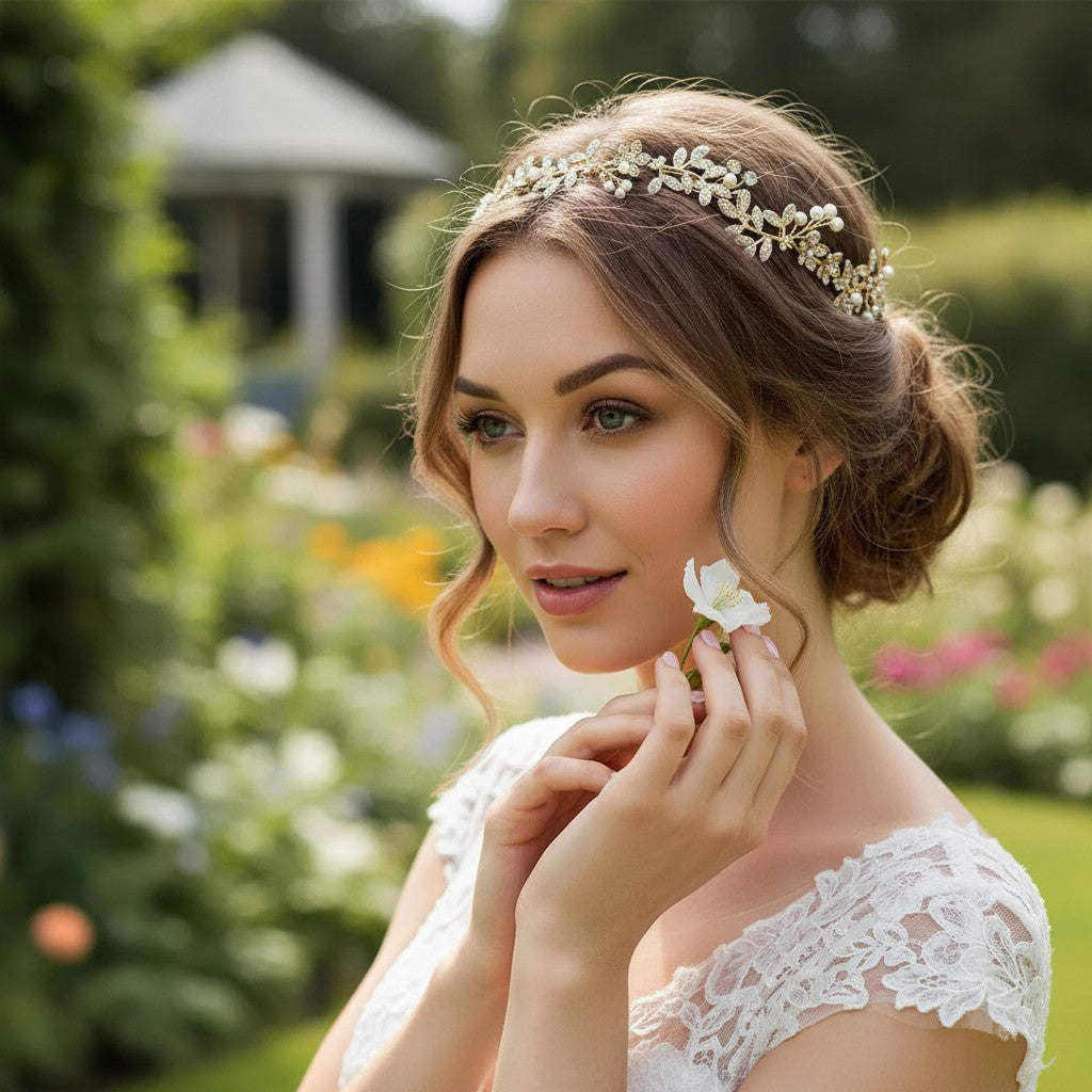 ATHENA COLLECTION - CRYSTAL STARLET HAIRVINE- HP142 GOLD