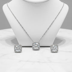 CUBIC ZIRCONIA COLLECTION - CHIC CRYSTAL NECKLACE SET  - CZNK67