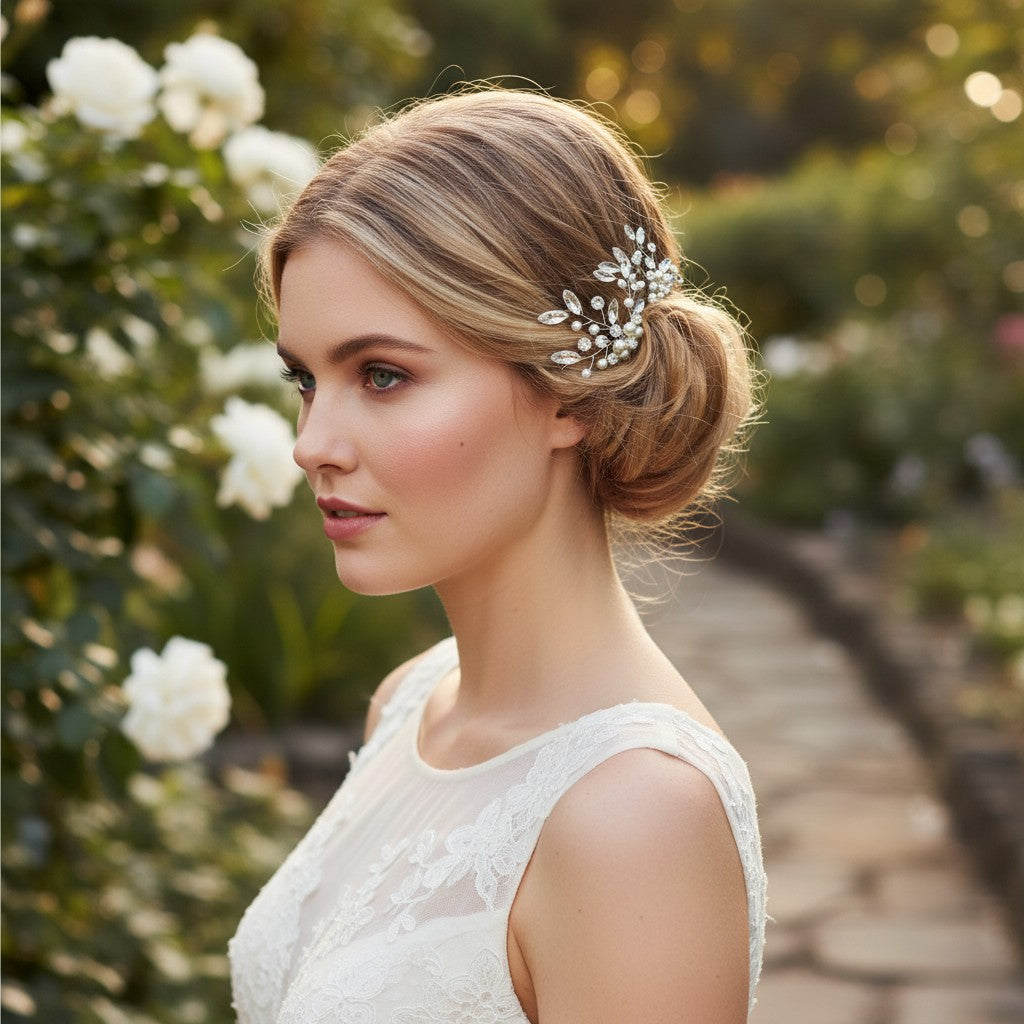 ATHENA COLLECTION - FLORAL CLUSTER HAIR PIN - PIN32