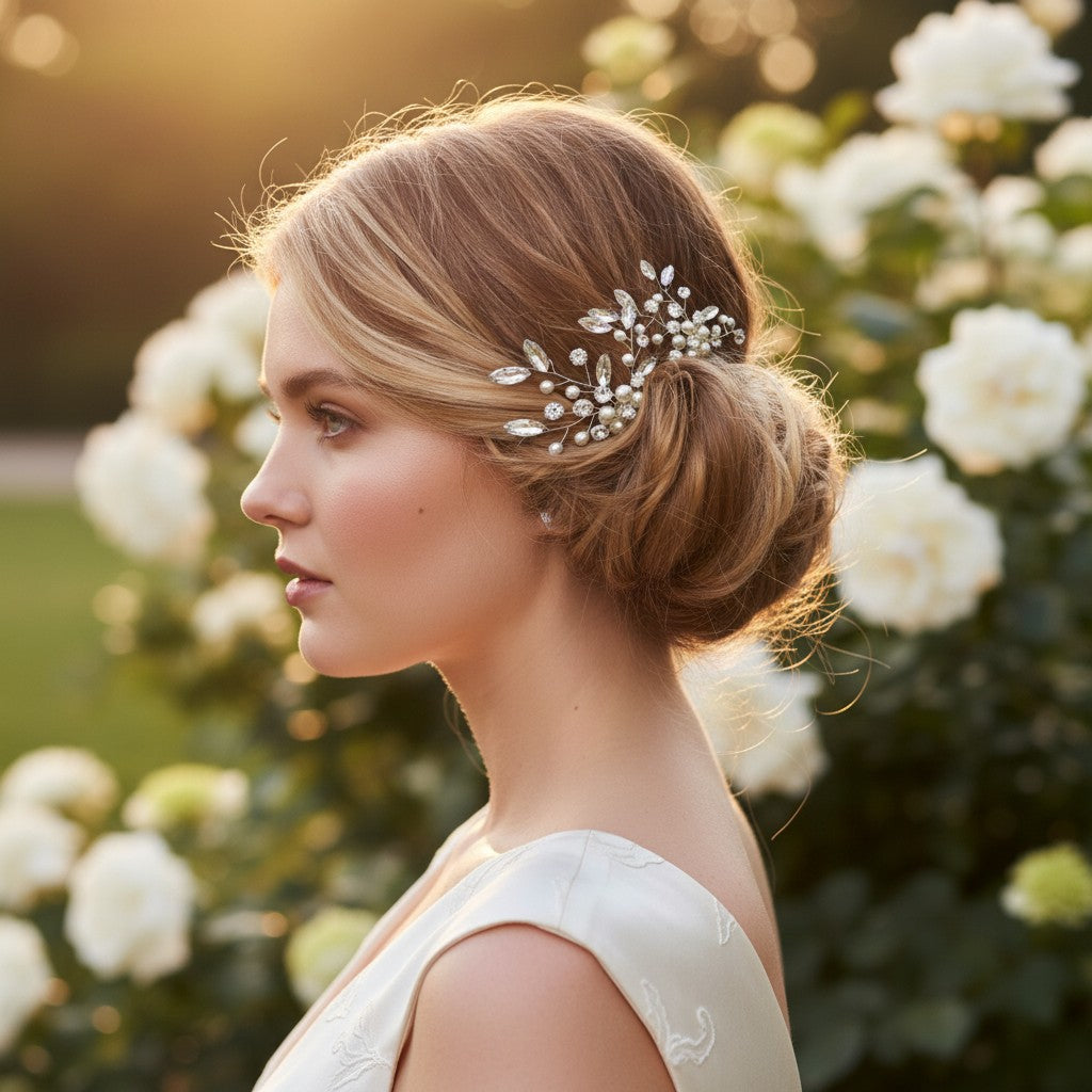 ATHENA COLLECTION - FLORAL CLUSTER HAIR PIN - PIN32