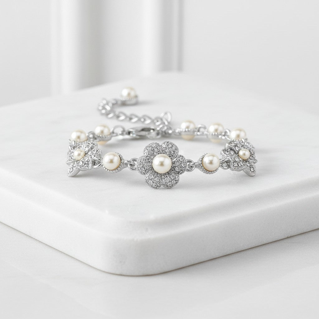 SWAROVSKI AND CZ COLLECTION - VINTAGE CHIC BRACELET - S-BR14